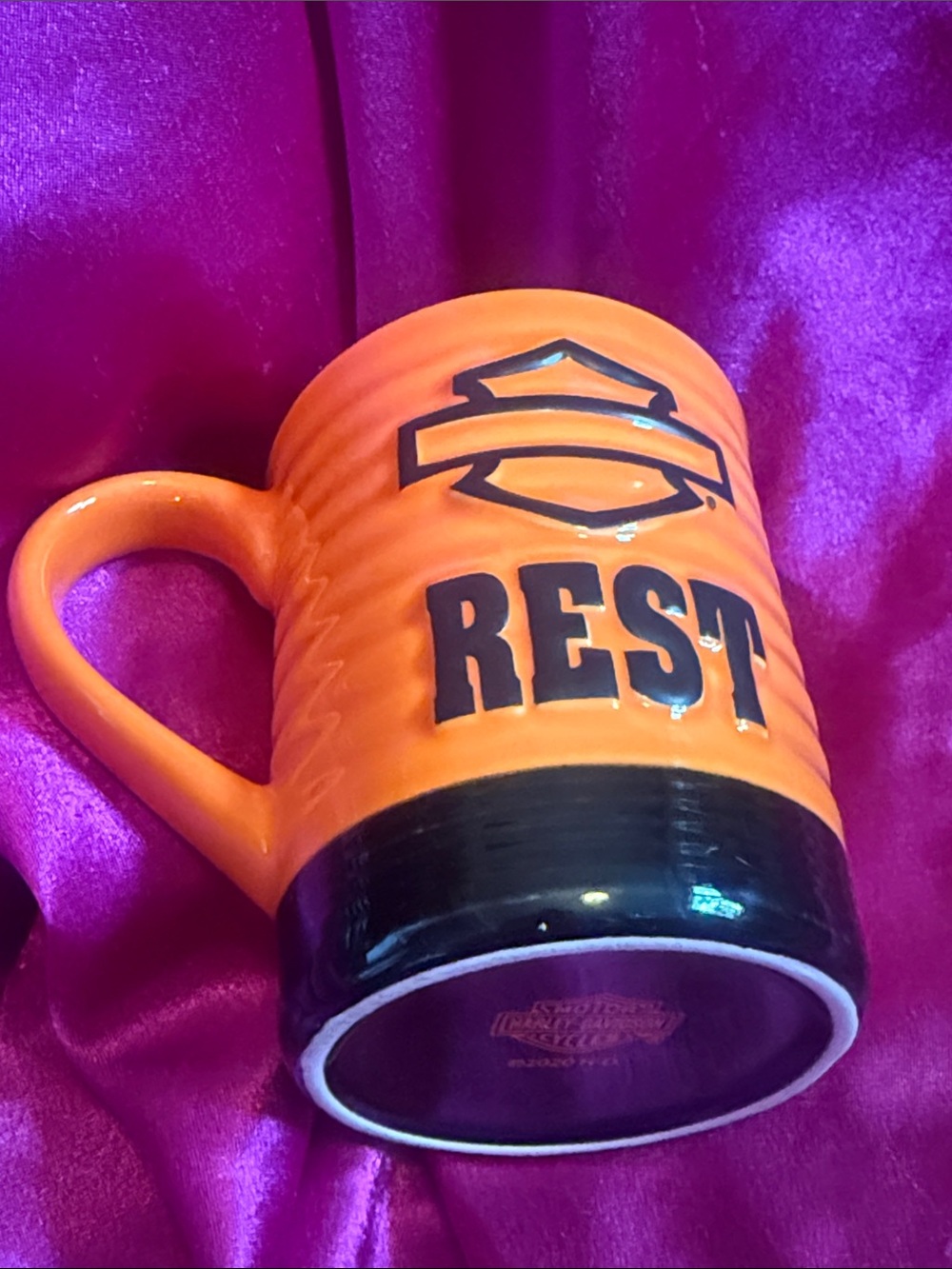 Harley-Davidson Orange REST Ceramic Coffee Mug